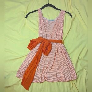 Vintage Belted Bubble Hem Top